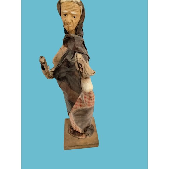 Old Women Grandmothers Mexican Paper Mache Figure Folk Art Lot 2 Mothers Day - Picture 5 of 16